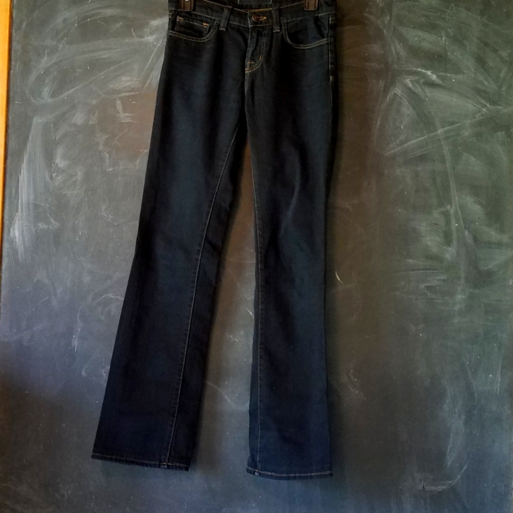 J Brand Black Jeans Sz 25 Straight Leg Long